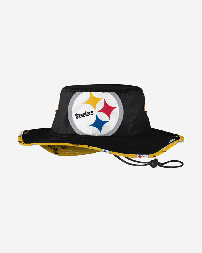 Pittsburgh Steelers Cropped Big Logo Hybrid Boonie Hat FOCO - FOCO.com