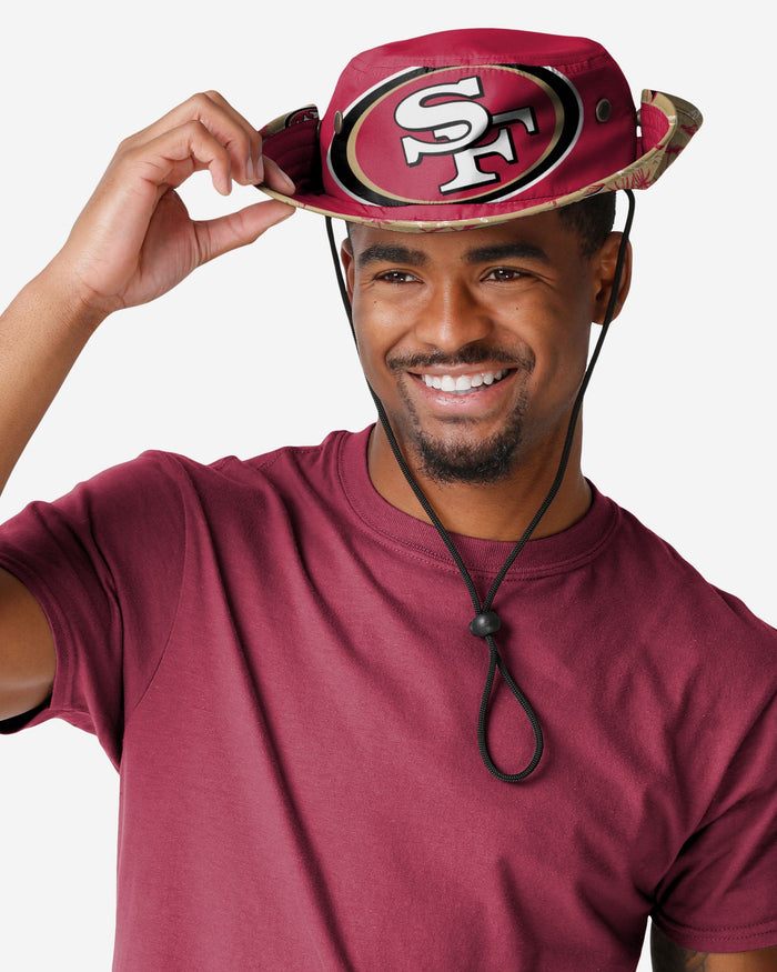 San Francisco 49ers Cropped Big Logo Hybrid Boonie Hat FOCO - FOCO.com