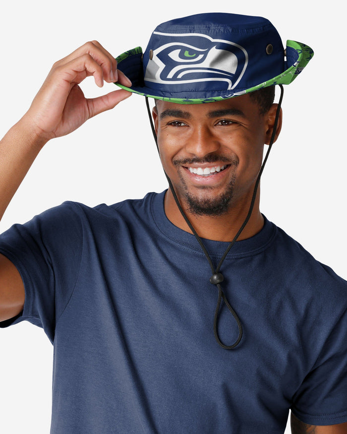 Seattle Seahawks Cropped Big Logo Hybrid Boonie Hat FOCO - FOCO.com