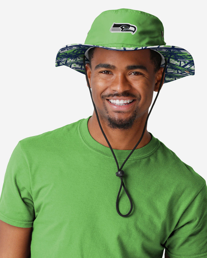 Seattle Seahawks Solid Hybrid Boonie Hat FOCO - FOCO.com