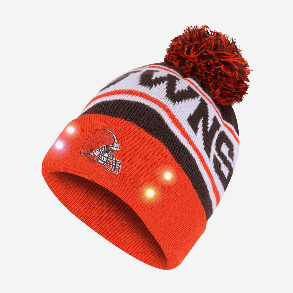 Cleveland Browns Snow Stealer Light Up Beanie FOCO - FOCO.com