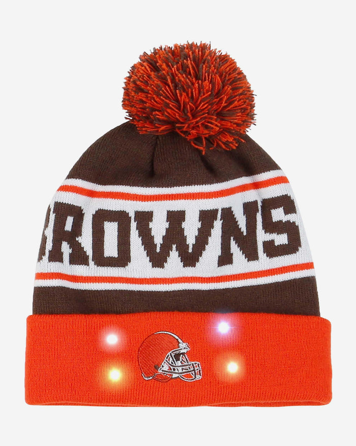 Cleveland Browns Snow Stealer Light Up Beanie FOCO - FOCO.com