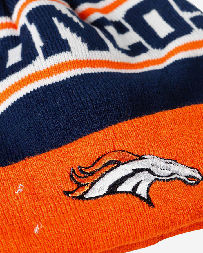 Denver Broncos Snow Stealer Light Up Beanie FOCO - FOCO.com