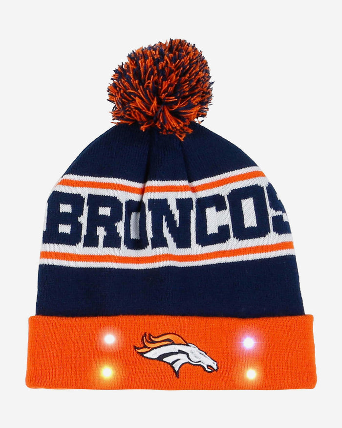 Denver Broncos Snow Stealer Light Up Beanie FOCO - FOCO.com