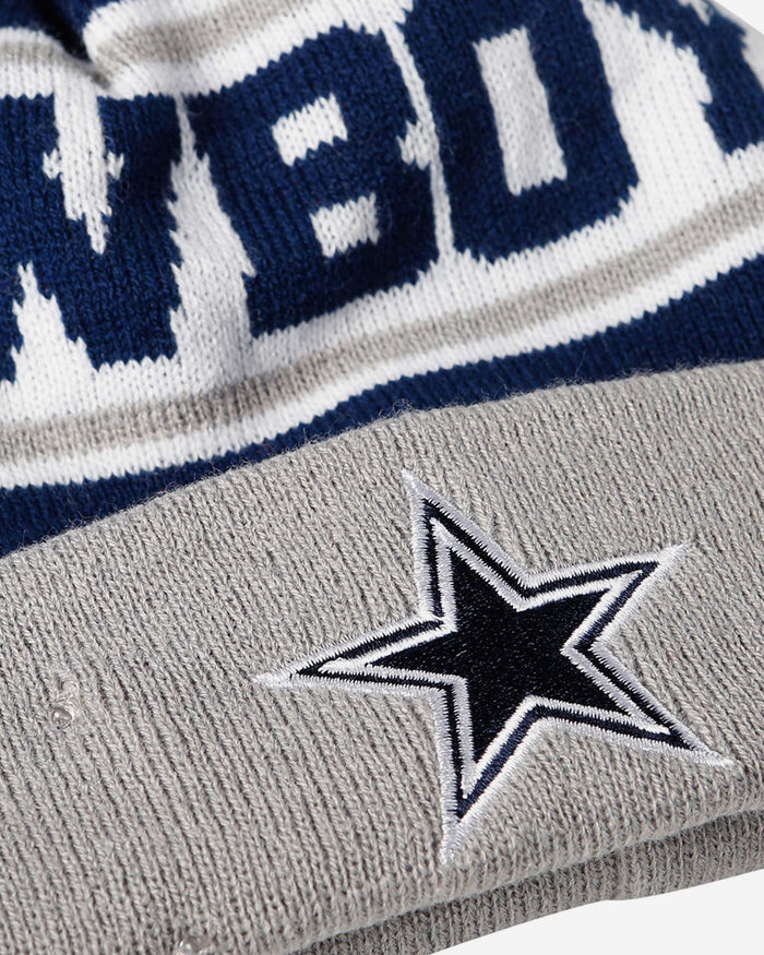 Dallas Cowboys Snow Stealer Light Up Beanie FOCO - FOCO.com