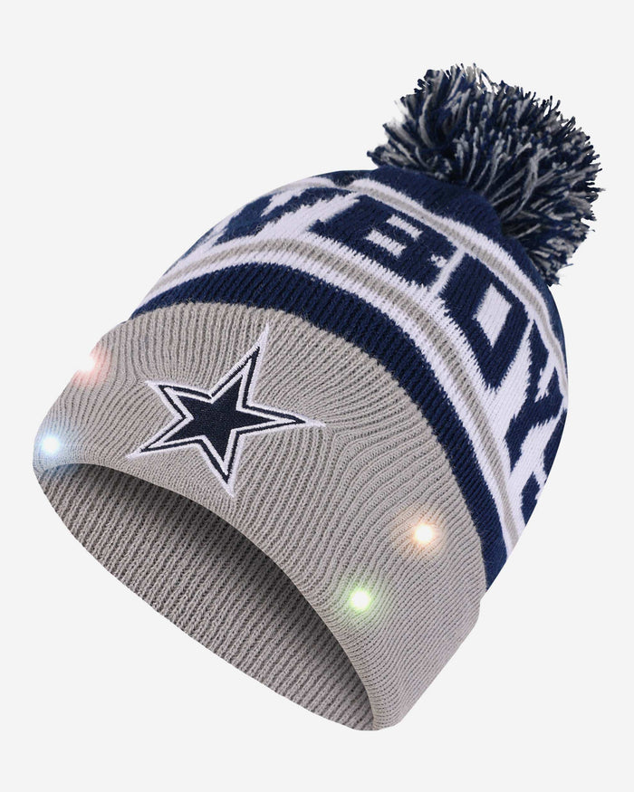 Dallas Cowboys Snow Stealer Light Up Beanie FOCO - FOCO.com