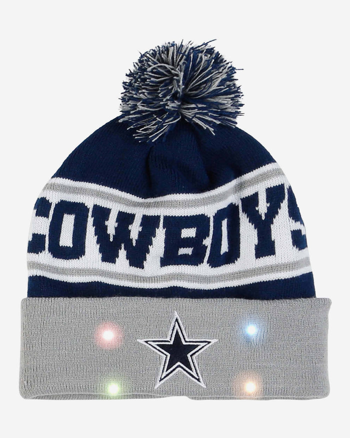 Dallas Cowboys Snow Stealer Light Up Beanie FOCO - FOCO.com