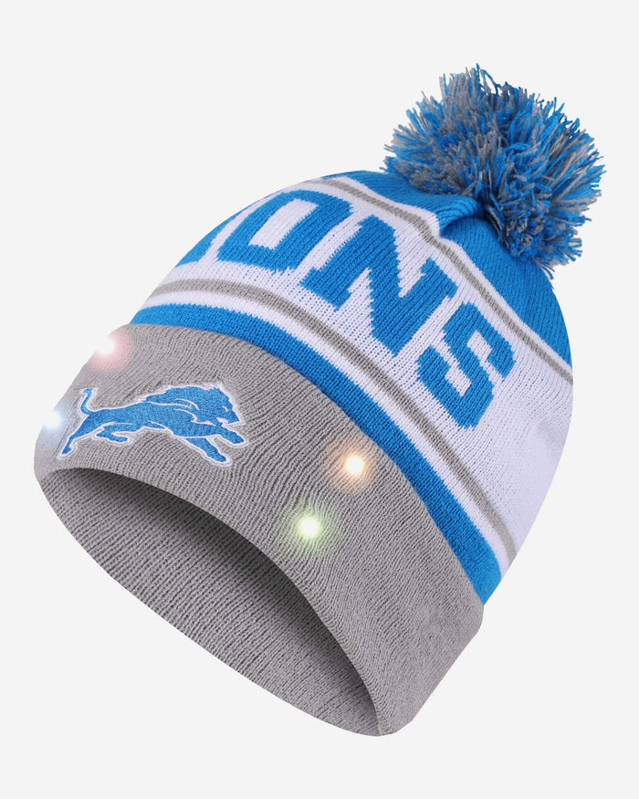 Detroit Lions Snow Stealer Light Up Beanie FOCO - FOCO.com