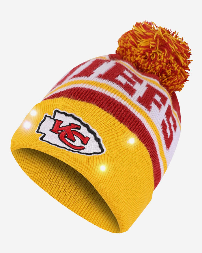 Kansas City Chiefs Snow Stealer Light Up Beanie FOCO - FOCO.com