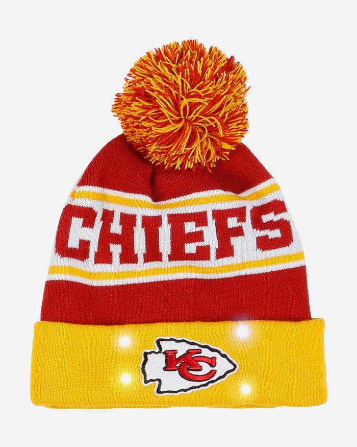 Kansas City Chiefs Snow Stealer Light Up Beanie FOCO - FOCO.com