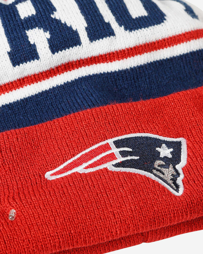 New England Patriots Snow Stealer Light Up Beanie FOCO - FOCO.com