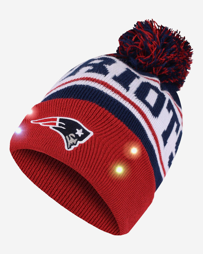 New England Patriots Snow Stealer Light Up Beanie FOCO - FOCO.com