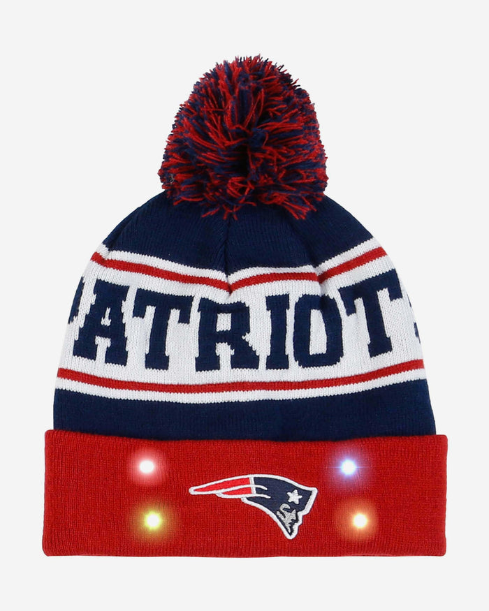 New England Patriots Snow Stealer Light Up Beanie FOCO - FOCO.com