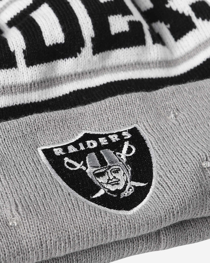 Las Vegas Raiders Snow Stealer Light Up Beanie FOCO - FOCO.com