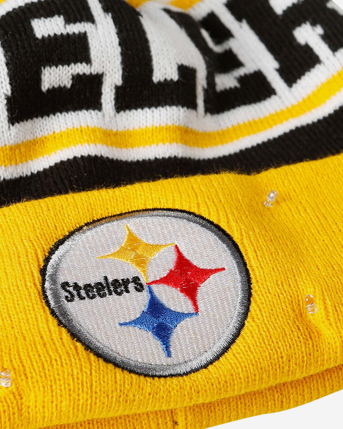 Pittsburgh Steelers Snow Stealer Light Up Beanie FOCO - FOCO.com