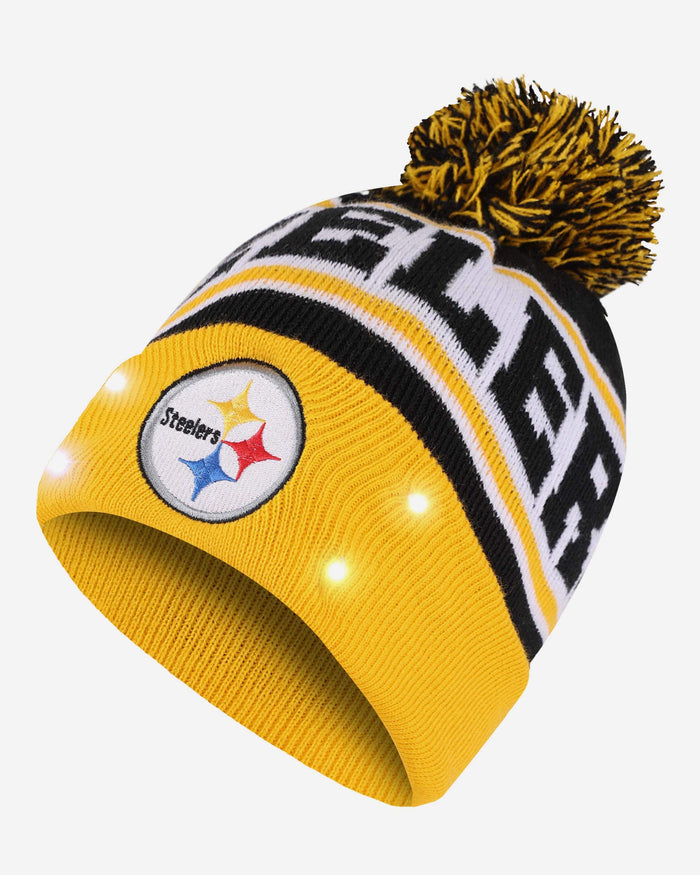 Pittsburgh Steelers Snow Stealer Light Up Beanie FOCO - FOCO.com