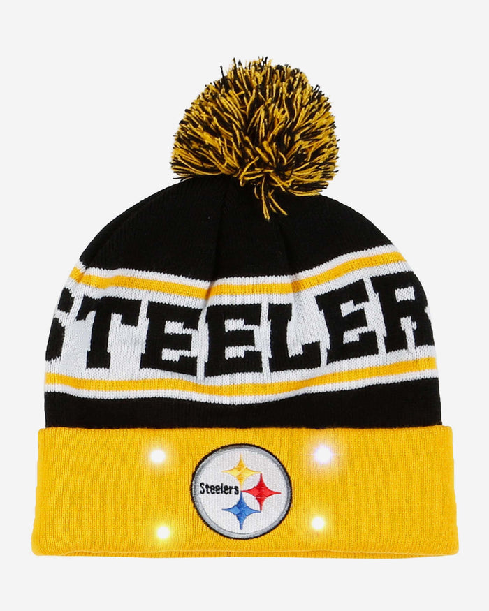 Pittsburgh Steelers Snow Stealer Light Up Beanie FOCO - FOCO.com