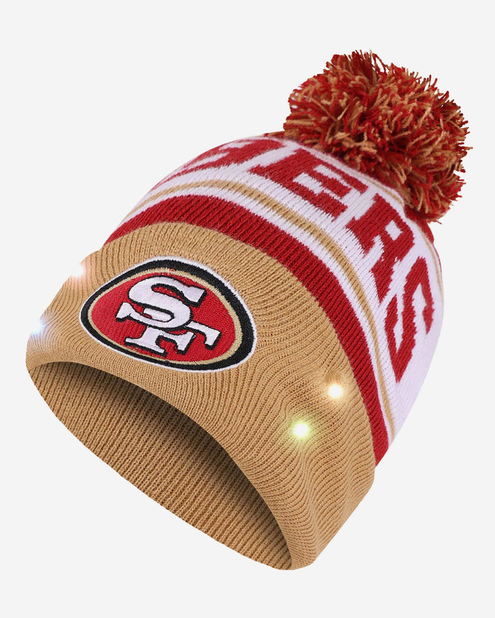 San Francisco 49ers Snow Stealer Light Up Beanie FOCO - FOCO.com