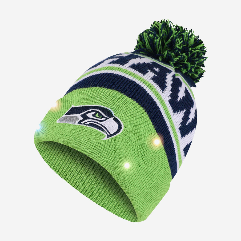 Seattle Seahawks Snow Stealer Light Up Beanie FOCO - FOCO.com