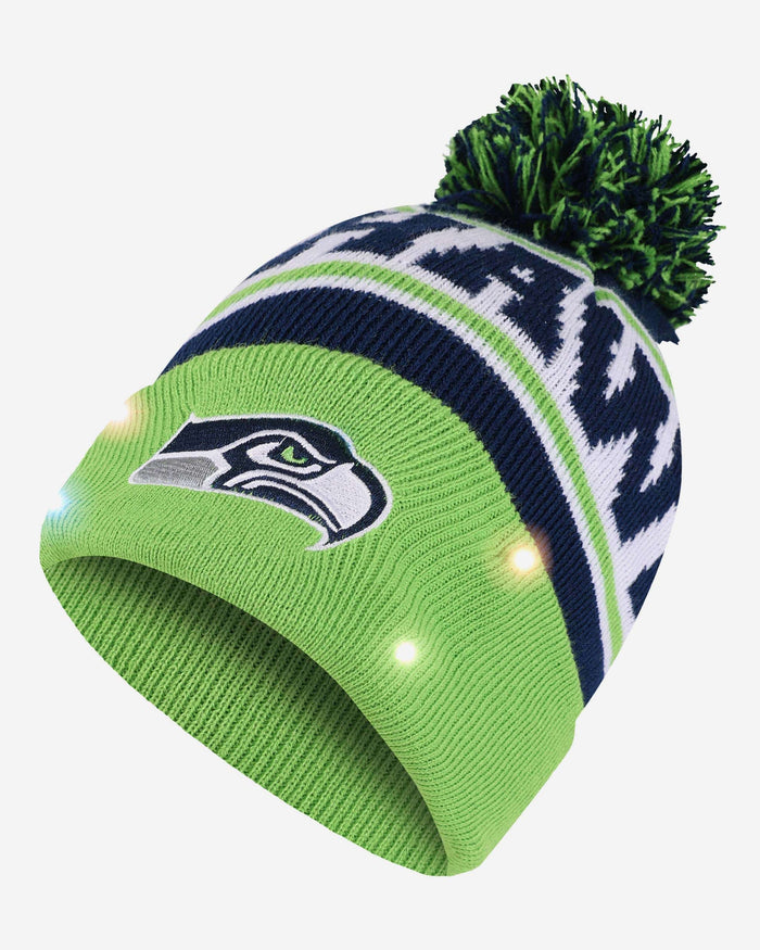 Seattle Seahawks Snow Stealer Light Up Beanie FOCO - FOCO.com