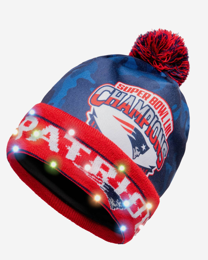 New England Patriots Super Bowl LIII Light Up Beanie FOCO - FOCO.com