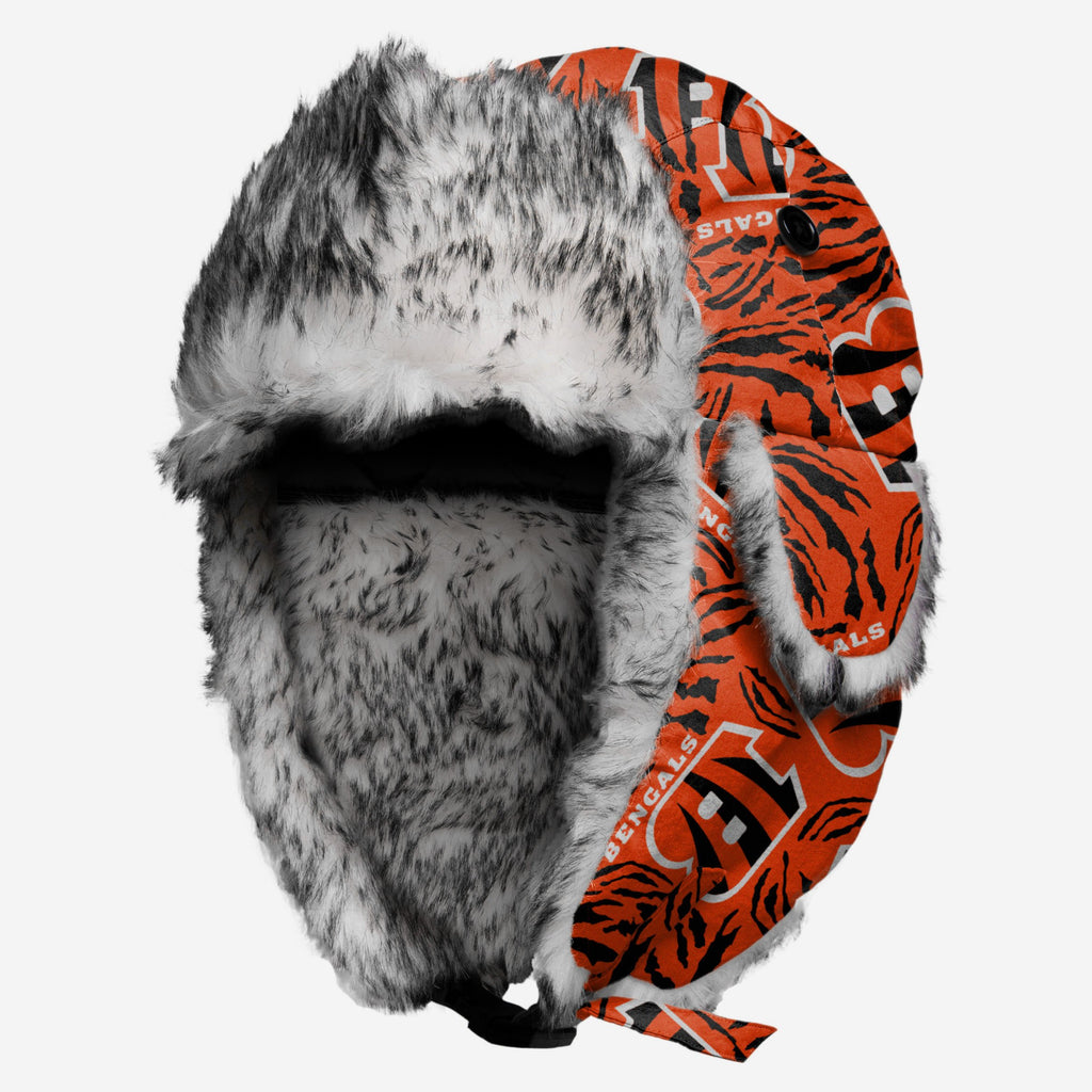 Cincinnati Bengals Repeat Print Trapper Hat FOCO - FOCO.com