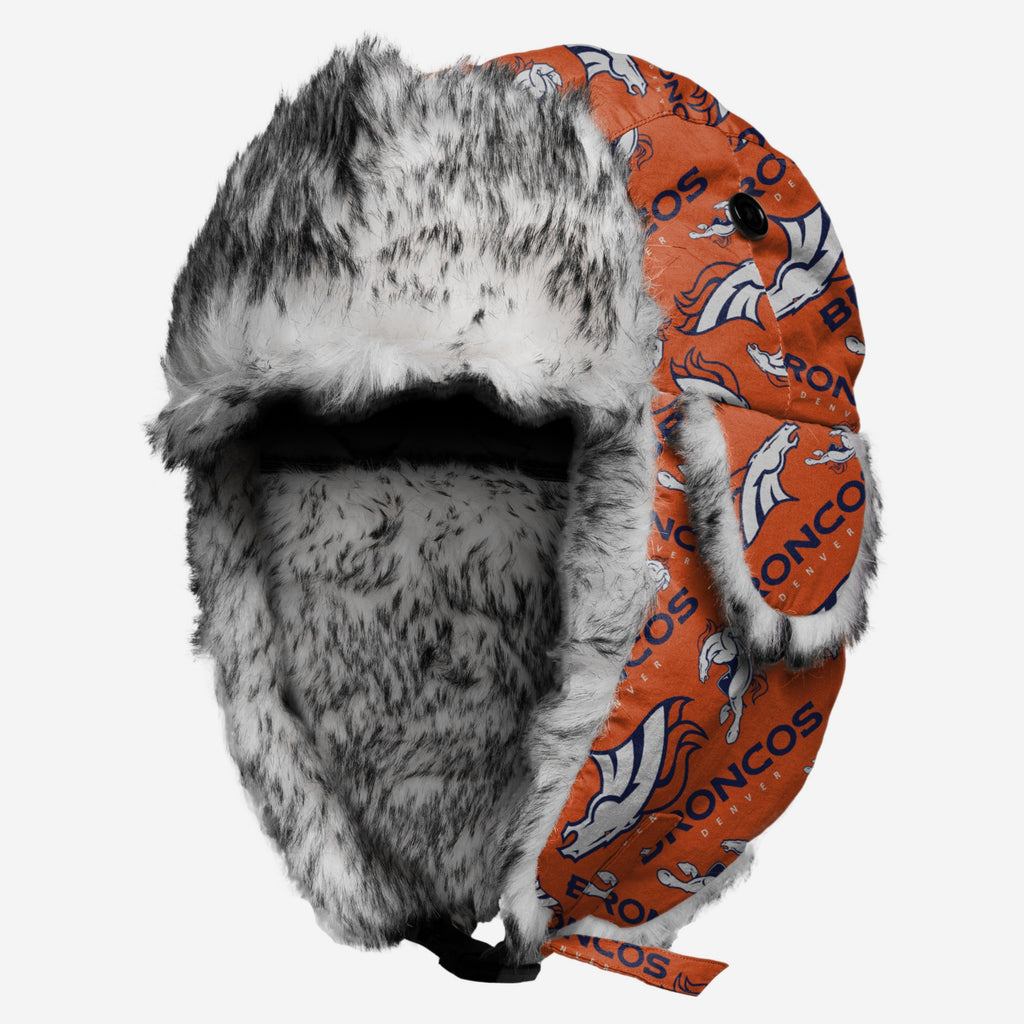 Denver Broncos Repeat Print Trapper Hat FOCO - FOCO.com