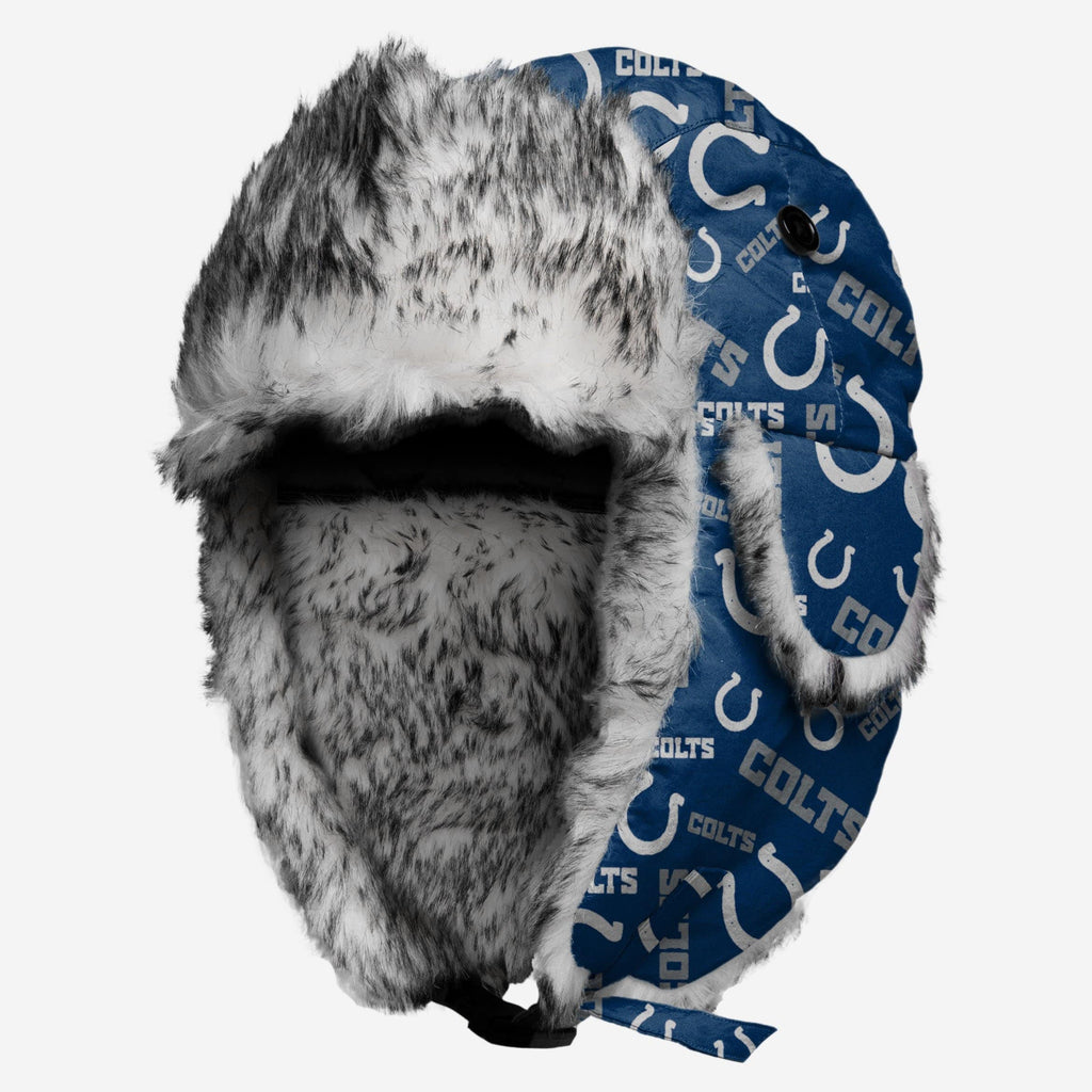 Indianapolis Colts NFL Repeat Print Trapper Hat FOCO - FOCO.com