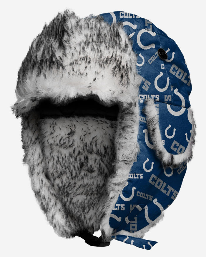 Indianapolis Colts NFL Repeat Print Trapper Hat FOCO - FOCO.com