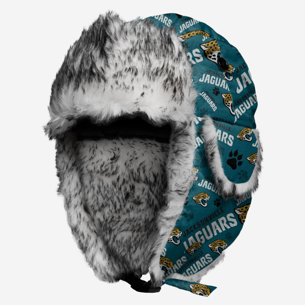 Jacksonville Jaguars NFL Repeat Print Trapper Hat FOCO - FOCO.com