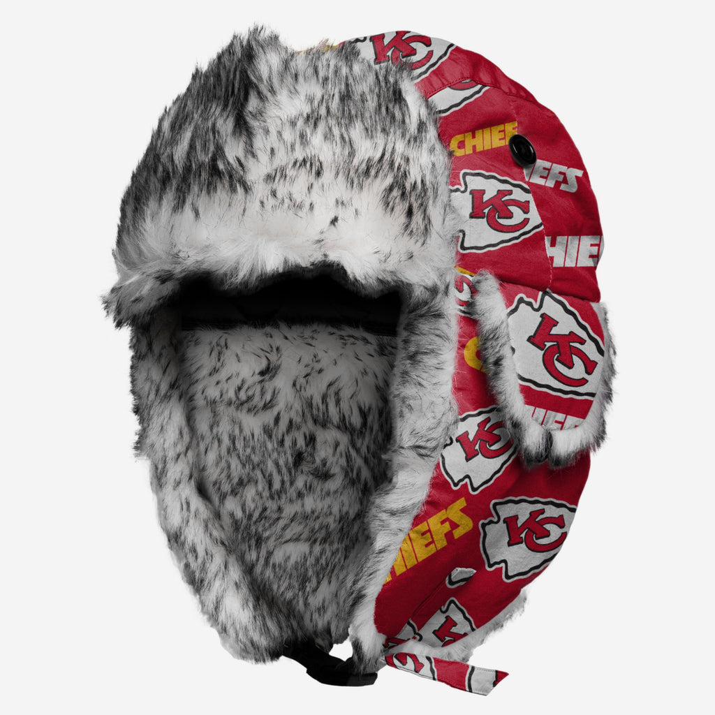 Kansas City Chiefs Repeat Print Trapper Hat FOCO - FOCO.com