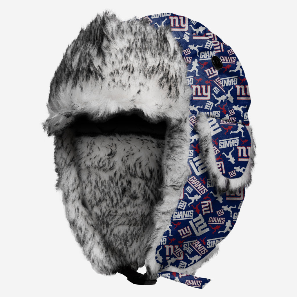 New York Giants Repeat Print Trapper Hat FOCO - FOCO.com