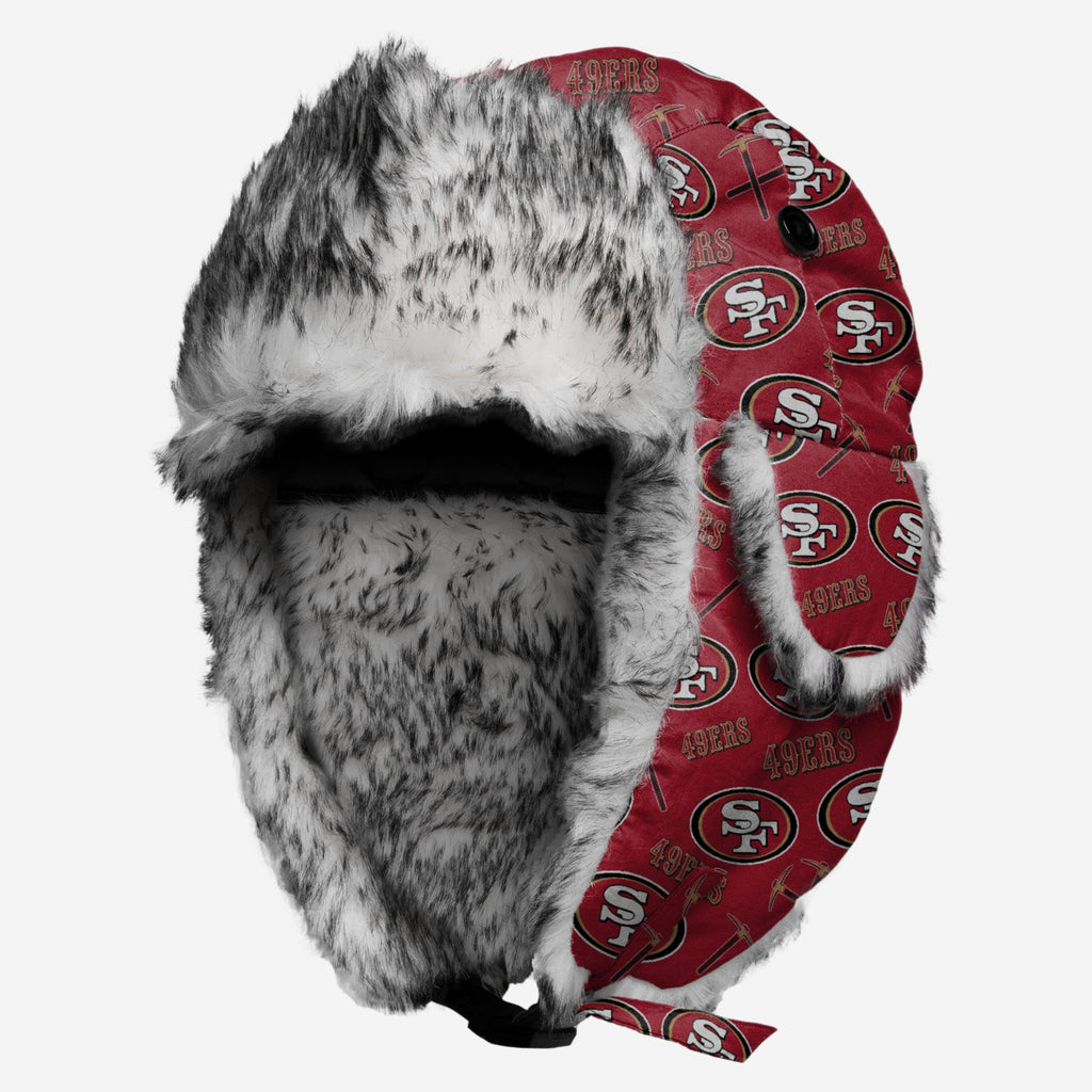 San Francisco 49ers NFL Repeat Print Trapper Hat FOCO - FOCO.com