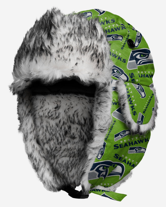 Seattle Seahawks Repeat Print Trapper Hat FOCO - FOCO.com