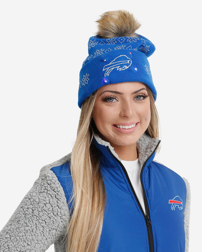 Buffalo Bills Rhinestone Light Up Beanie FOCO - FOCO.com