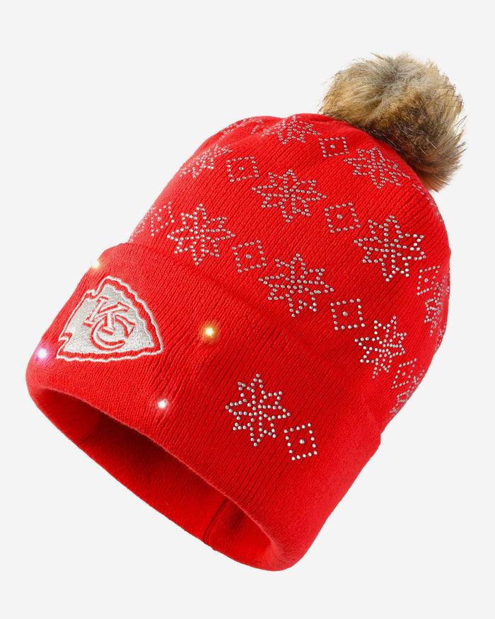 Kansas City Chiefs Rhinestone Light Up Beanie FOCO - FOCO.com