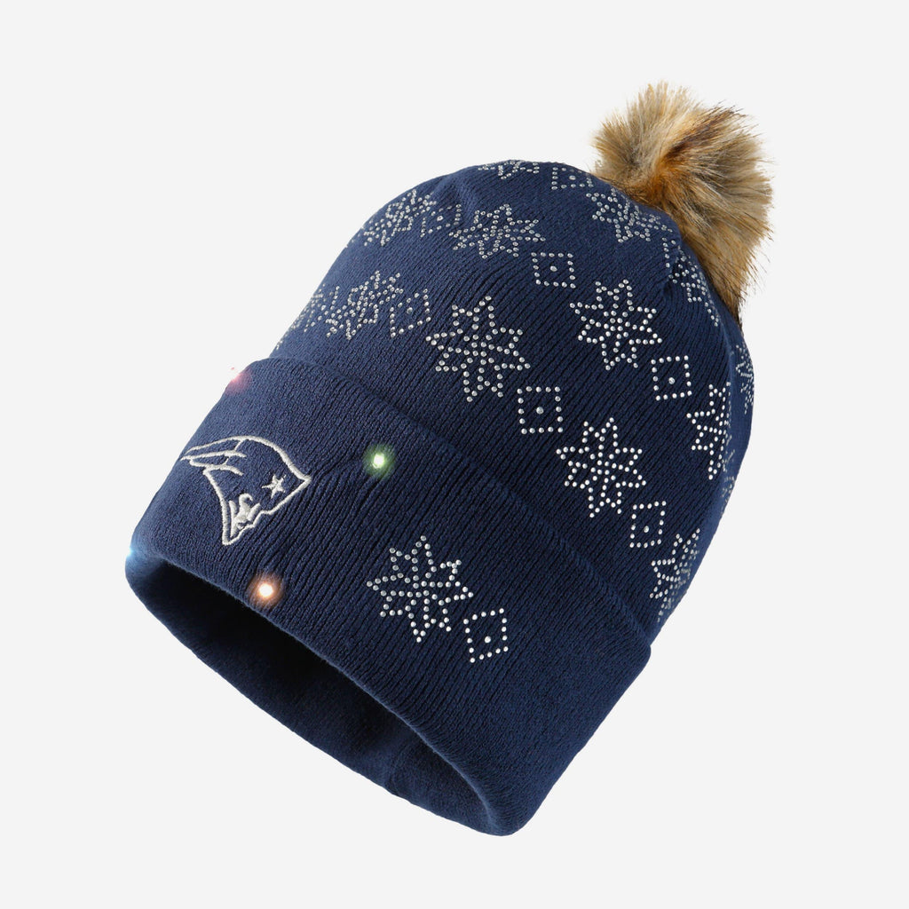 New England Patriots Rhinestone Light Up Beanie FOCO - FOCO.com