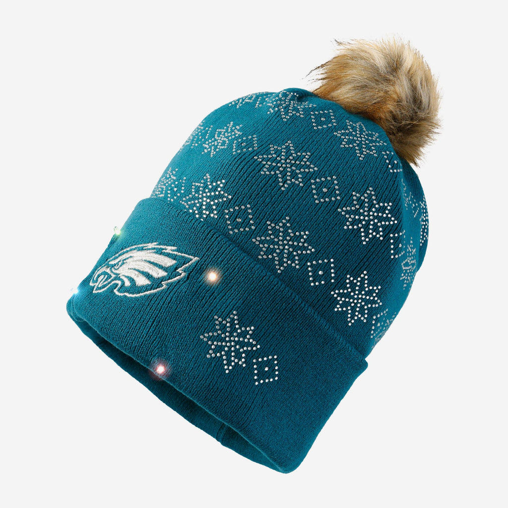 Philadelphia Eagles Rhinestone Light Up Beanie FOCO - FOCO.com