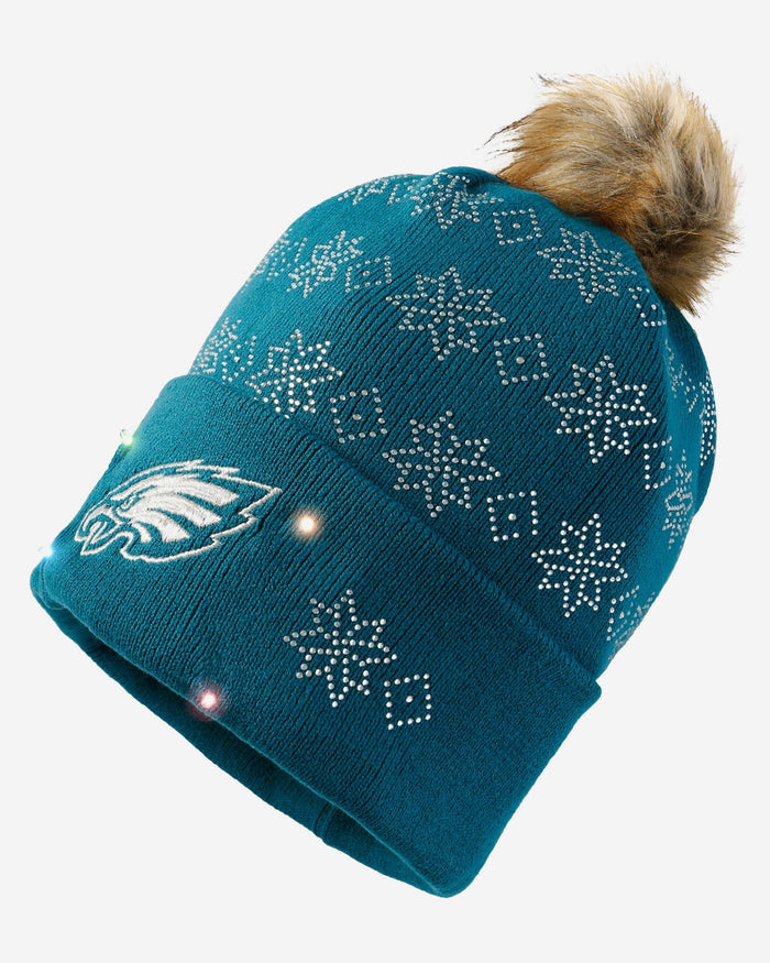 Philadelphia Eagles Rhinestone Light Up Beanie FOCO - FOCO.com