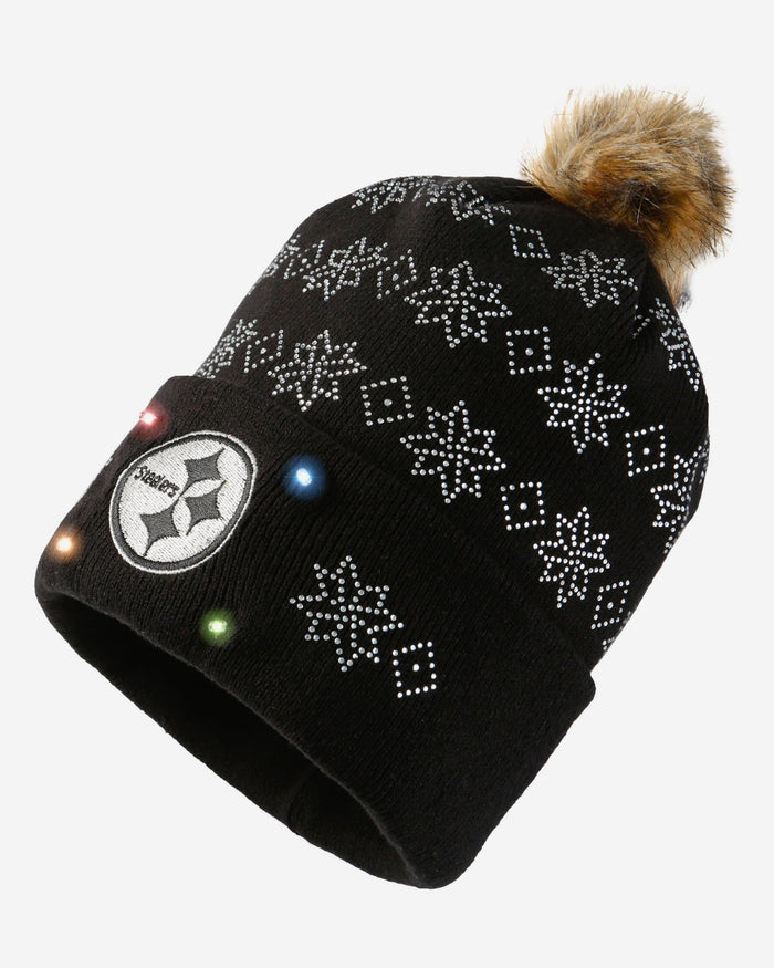 Pittsburgh Steelers Rhinestone Light Up Beanie FOCO - FOCO.com