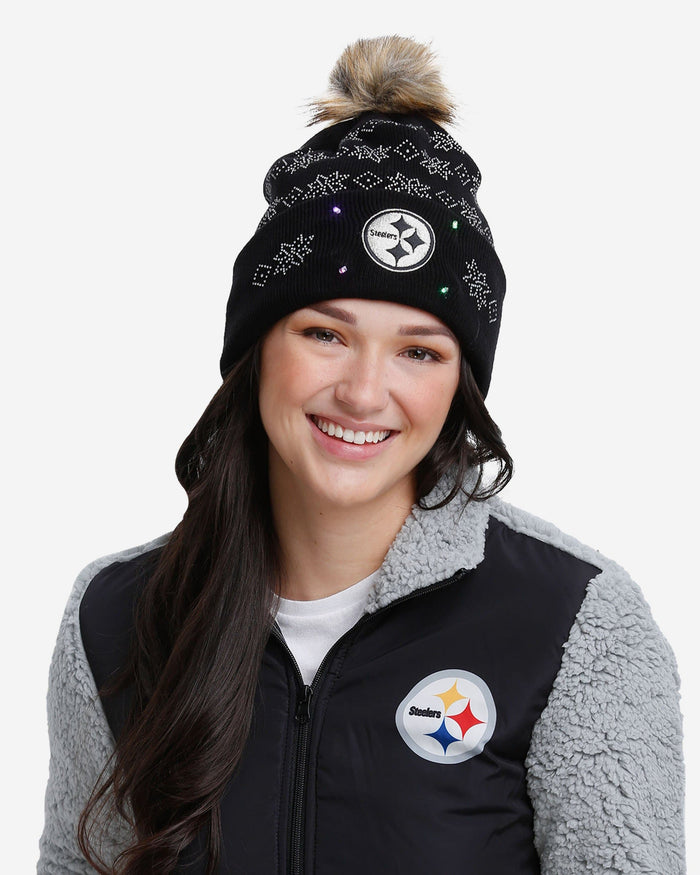 Pittsburgh Steelers Rhinestone Light Up Beanie FOCO - FOCO.com