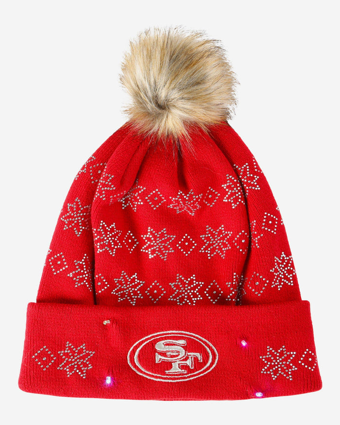 San Francisco 49ers Rhinestone Light Up Beanie FOCO - FOCO.com