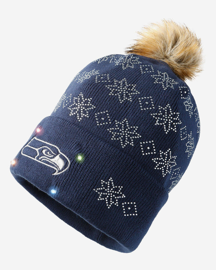 Seattle Seahawks Rhinestone Light Up Beanie FOCO - FOCO.com