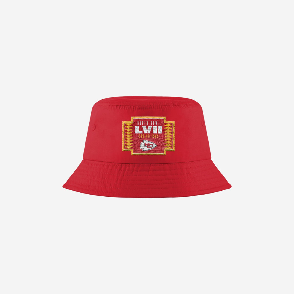 Kansas City Chiefs Super Bowl LVII Champions Solid Bucket Hat FOCO - FOCO.com