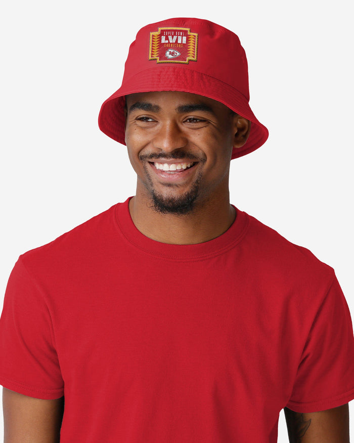 Kansas City Chiefs Super Bowl LVII Champions Solid Bucket Hat FOCO - FOCO.com