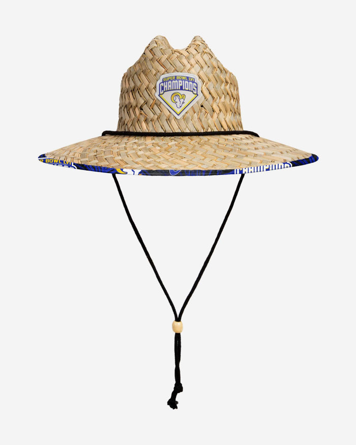 Los Angeles Rams Super Bowl LVI Champions Straw Hat FOCO - FOCO.com