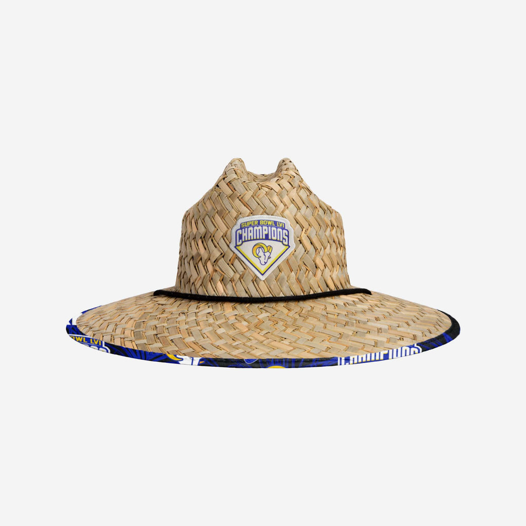 Los Angeles Rams Super Bowl LVI Champions Straw Hat FOCO - FOCO.com