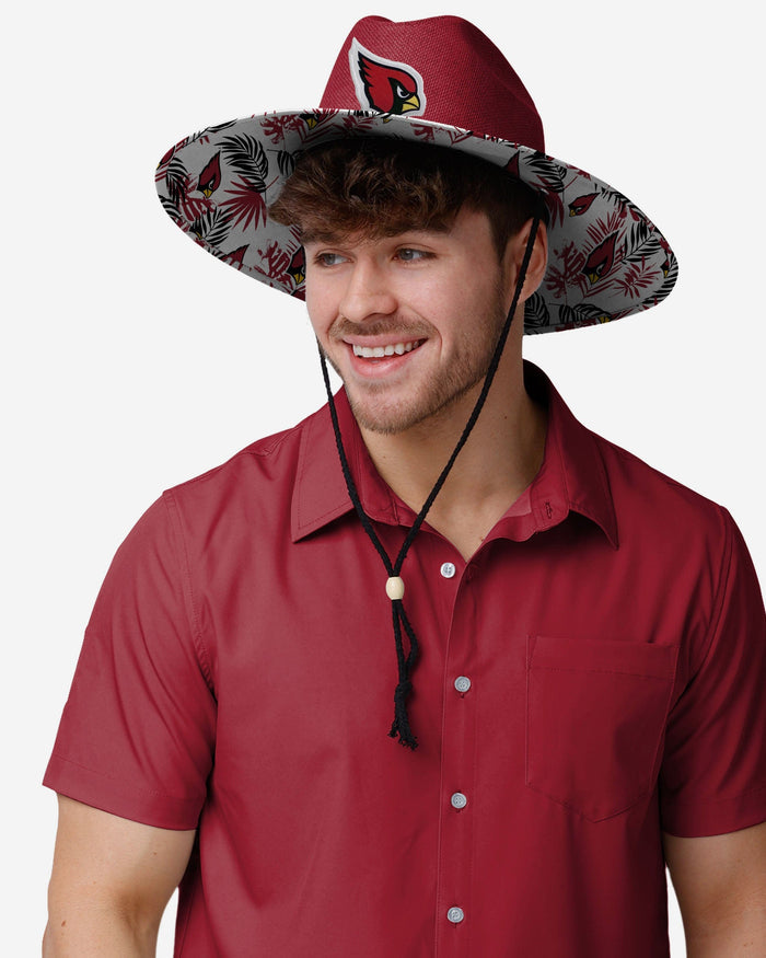 Arizona Cardinals Team Color Straw Hat FOCO - FOCO.com