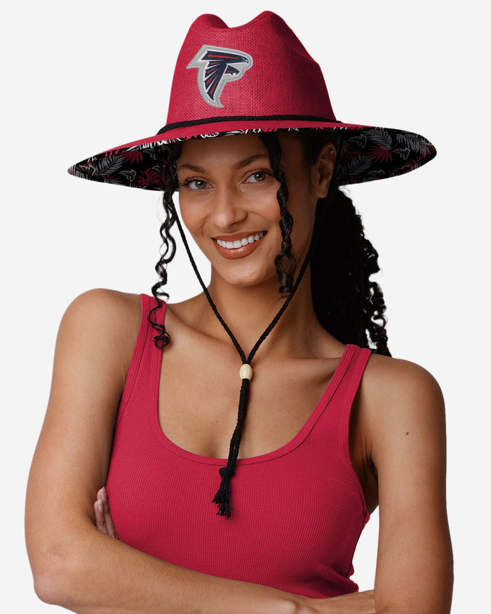 Atlanta Falcons Team Color Straw Hat FOCO - FOCO.com