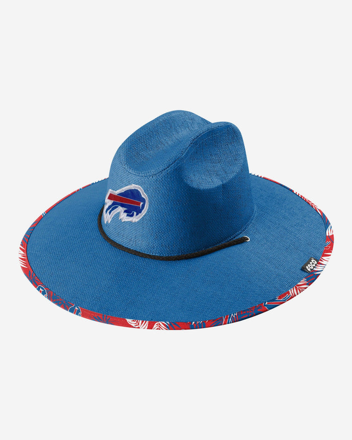 Buffalo Bills Team Color Straw Hat FOCO - FOCO.com